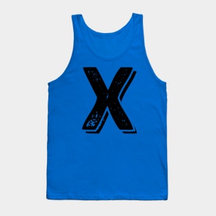 Capital Letter X Name Initial Monogram Tank Top